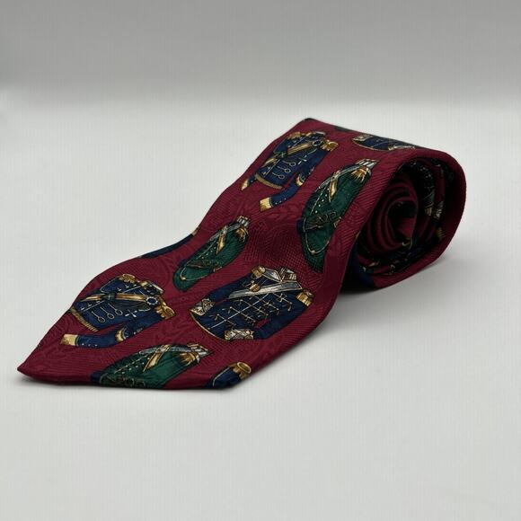 Lot of 2 Vintage Tommy Hilfiger Ties Crews Rowing Nautical Royal Military Silk - Picture 5 of 6